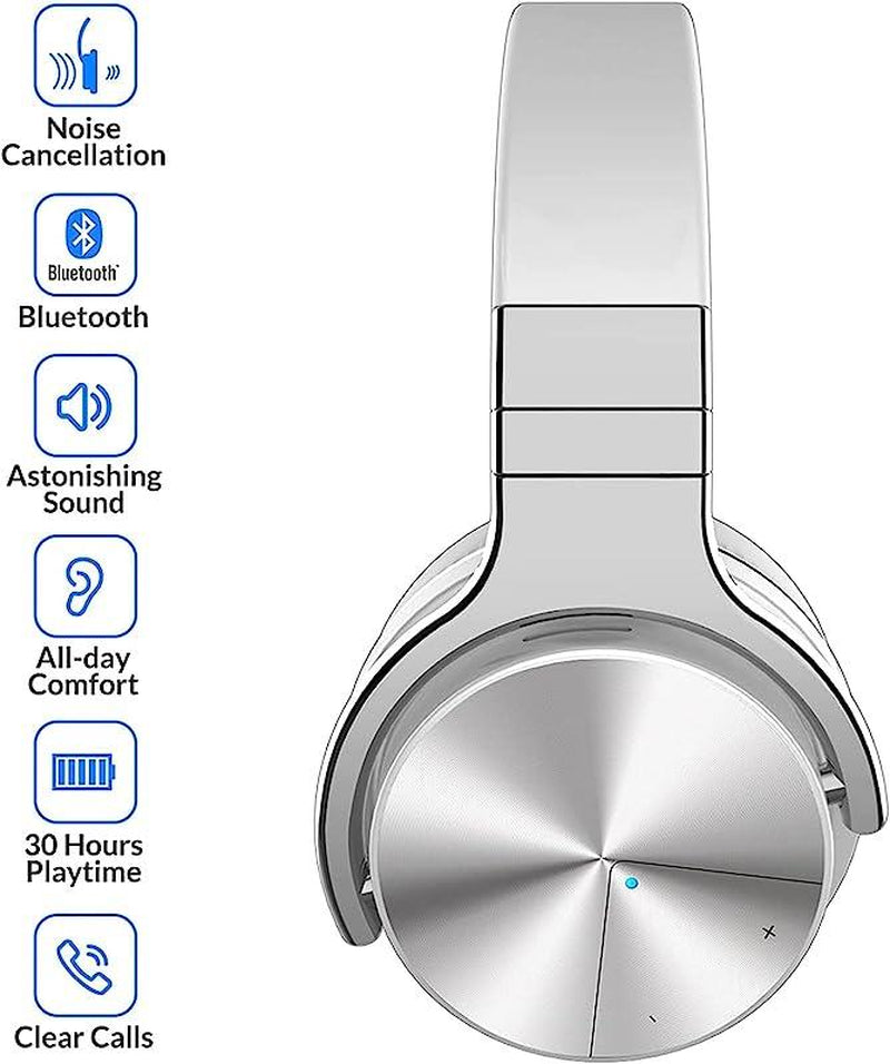 Comfortable over-ear Bluetooth headset for travel and work