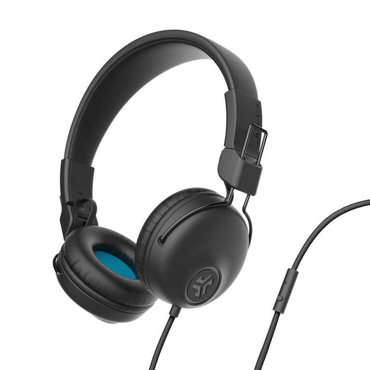 JLab Studio wired on-ear headphones with volume control