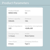 MINISO Earbuds, Wireless Earphones, Open Ear Design Wireless Headphones, BT5.4 Full Color Display Touch Screen IPX5 Waterproof Headset, Audio