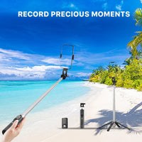 Mybat Pro Portable Picture Perfect Selfie Stick & Tripod with Bluetooth Remote Control, Handy Adjustable Selfie Stick- Black Accessories Landscape Smartphone Holder