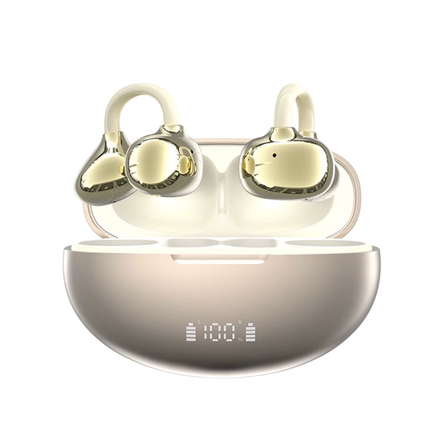 BT 6.1 AI Translator Headphones Type-C Rechargeable Open Ear Headphones 144 Language AI Wireless Earbuds for Travel and Business