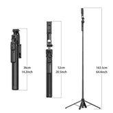 Face Tracking Selfie Stick Tripod, USB Rechargeable 4-Foot Selfie Stick with Remote Control, Portable Selfie Accessories for Phone & Camera, Phone Accessories, Gifts for Girlfriend