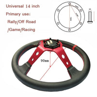 Universal 350MM Suede Steering Wheel Leather Steering Wheel Drift Racing Steering Wheel Type High Quality Suede/Pvc Style