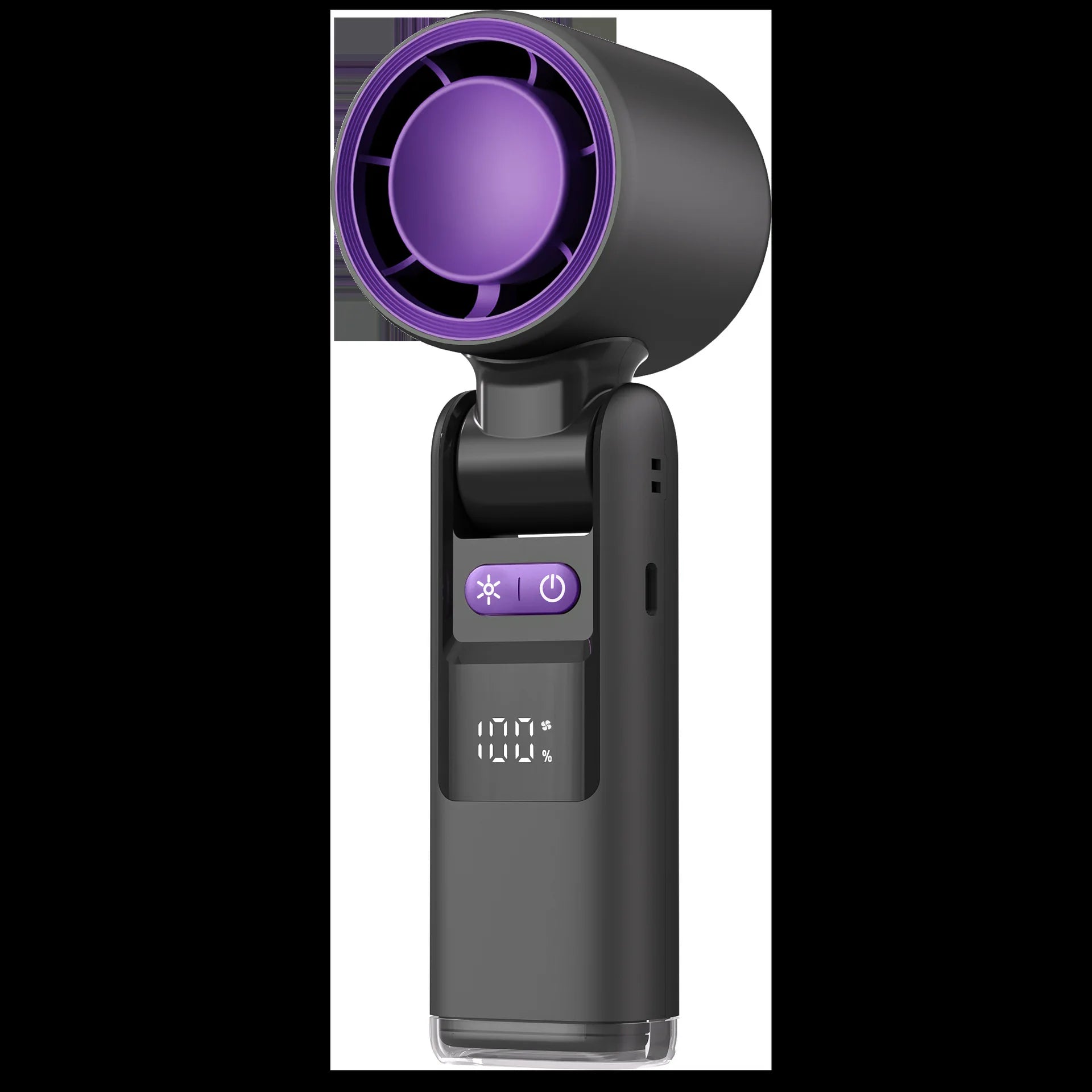 Portable Turbo Fan – 100‑Speed USB Mini Handheld with Digital Display