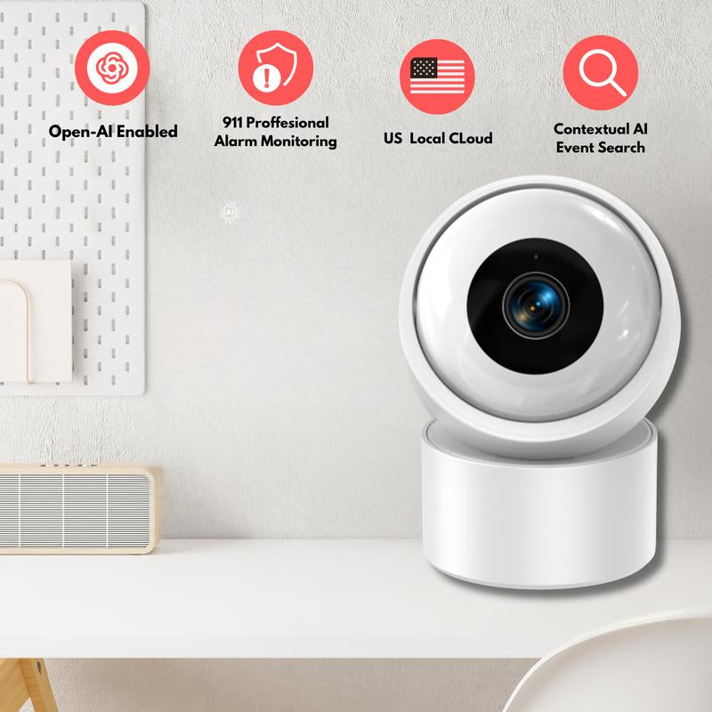 Plug-in smart home security camera