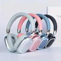 [Freeship] Christmas Gift, Wireless On-Ear Headphones, Stereo Headphones with Microphone, Immersive Bass, Foldable Design,Usb-C Charging Port, FM Radio, SD/TF, Sports & Gaming Headphones