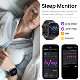 TOZO S6 Smartwatch Ultra-Clear AMOLED Screen Dynamic Bluetooth Call,Sports Modes Fitness Watch Activity Tracker with Heart Rate/Sleep Oxygen Monitor IP68 Waterproof Dustproof Smartphone Wristwatch Devices Wearable Pedometer Weather Updates Workout