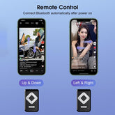 New 6 in 1 Selfie Stick with Fill Light, 67" Phone Tripod & Wireless Remote Page Turner,Bluetooth Camera Video Recording Remote,Music Control, for Iphone ,Ipad ,Ios,Android