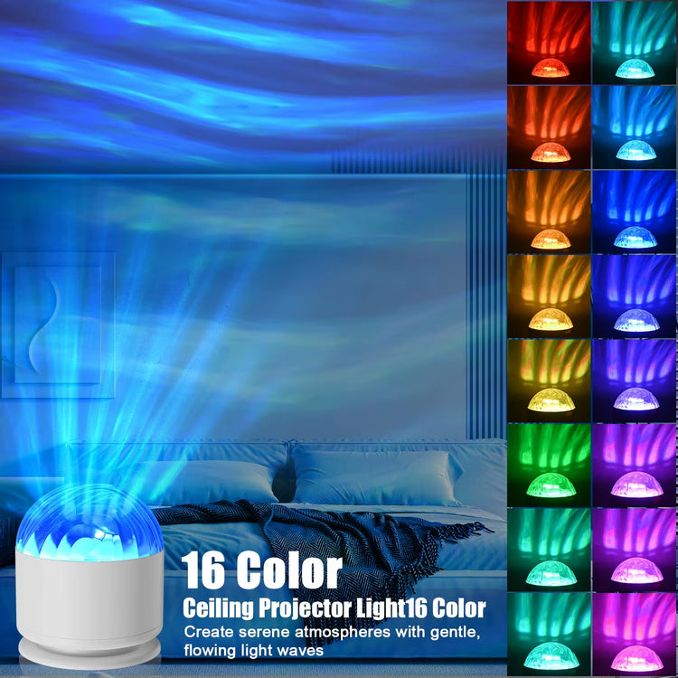 LED Night Light USB Plug-In Starry Sky Remote 16Color RGB Galaxy Projector Light for Kids Room Party Decor Auto Rotate Show Lamp
