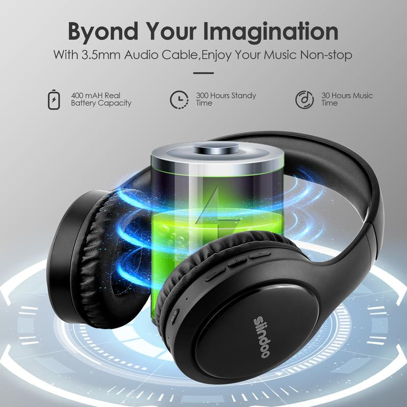 Siindoo headphones with soft padded earcups