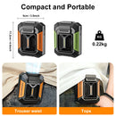 Waist Clip Fan Portable Mini Hanging Neck Fan USB Rechargeable Fan Small Outdoor Camping Waist Fan with Power Bank LED Light