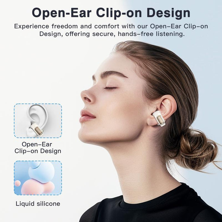 ZIHNIC S12 Open Earbuds, Wireless Headphones, LED Lights Touchscreenlight-Weight Earbuds Built-In Microphone, Power Digital Display,Stable Fit, Fast Charge ,36 Hours Playtime,Fast Pair,Clear Sound,Sweatproof,Charging Case, Android/Ios