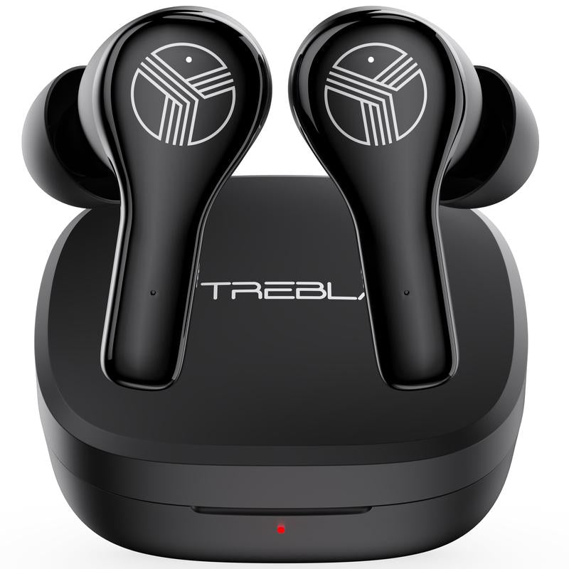 TREBLAB WX8 Wireless Earbuds with Charging Case - Audio Cable Headphone