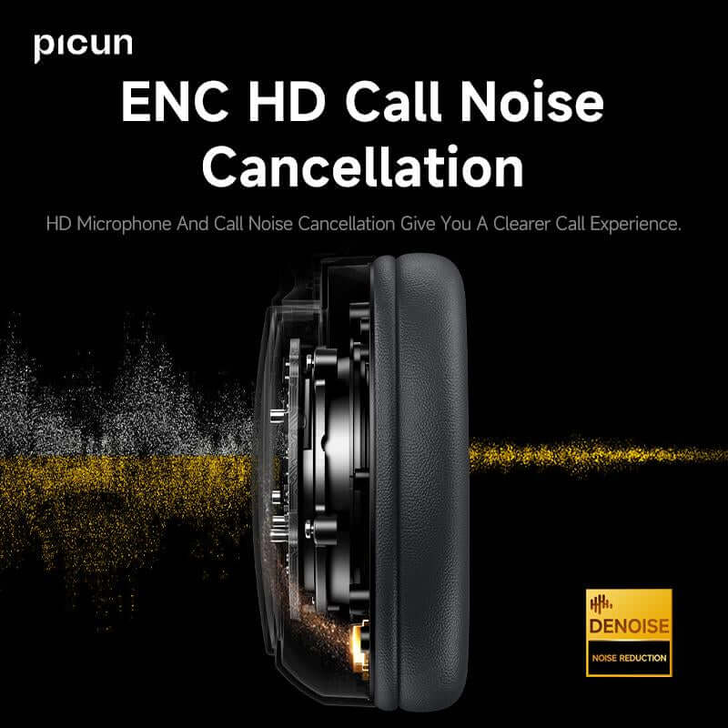 Picun B5 Bluetooth headphones connected to smartphone