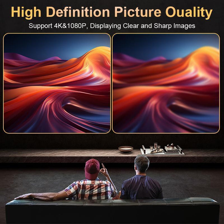 XBJ Portable Mini Projector, 2025 Upgraded Mini Projectors , Support 4K Decoding 1080P Home Theater Video , Compatible with Birthday Gift Creative Screen Digital