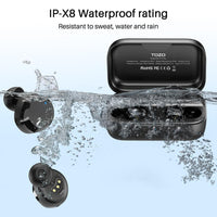 TOZO T12 Pro Wireless Earbuds Bluetooth Headphones Audio Earphones Noise Noise Cancellation Streaming Headset Electronic In-Ear Earphone App Control Fathersdaygift