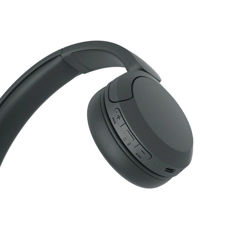 Lightweight Sony over-ear headphones with built-in mic for calls"
