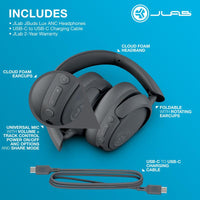 JLab JBuds Lux ANC headphones in music setup
