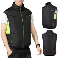 Summer Cooling Vest Ice Jacket Heat Resistant Sleeveless Workwear Breathable Wearable Cooling Fan Vest Air Conditioner Clothes