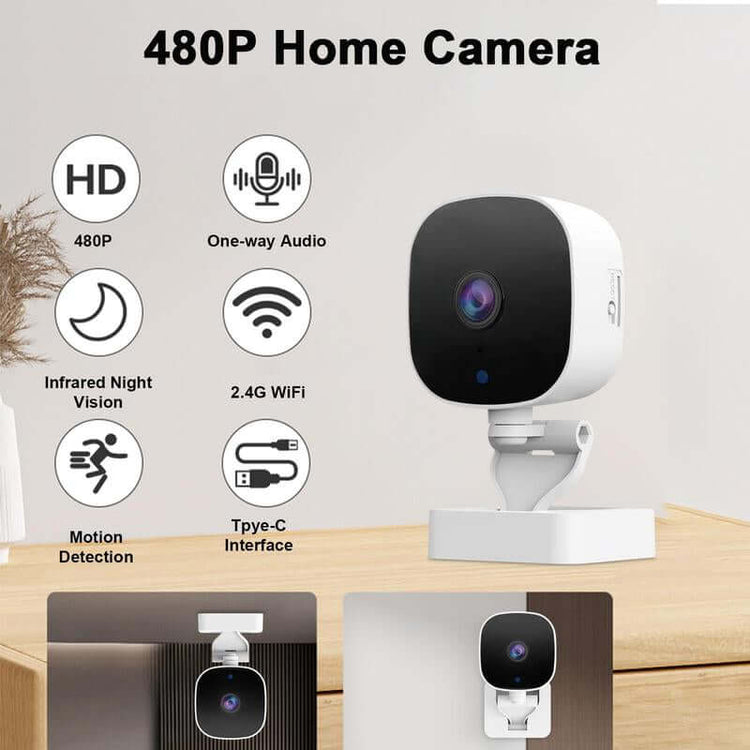 WiFi Wireless Home Security Camera – 1080p HD Smart Cam, showcasing features like motion detection and night vision.