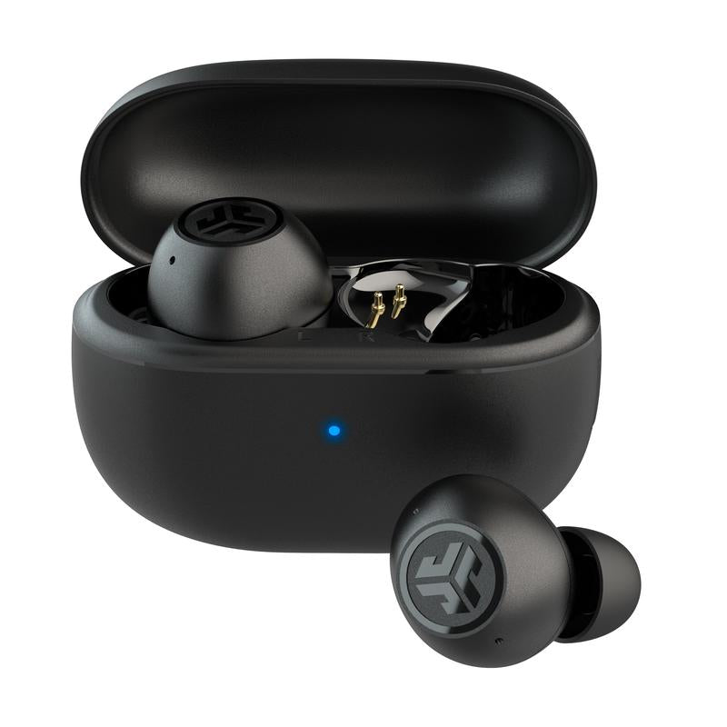 JLab Go Pop ANC earbuds front view

