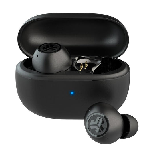 JLab Go Pop ANC earbuds front view

