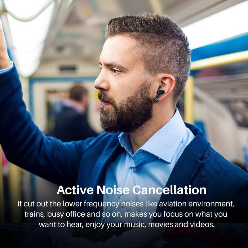 TOZO NC2 Hybrid Active Noise Cancelling Wireless Earbuds Mini Headphones Audio Waterproof In-Ear Earphone Fathersdaygift Headset Electronic