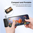 4500Mah Mini Power Bank with Built in 2 Cables & Lanyard - Ultra Compact Portable Charger Iphone,Android , Phone Holder, Charging Chargeable Black Smartphone Accessories