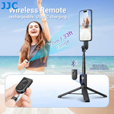 Magnetic Selfie Stick Tripod, Wireless Remote Control Selfie Stand with 2 Cold Shoe Mounts, Selfie Stick Tripod Stabilizer with Removable Phone Holder for Vlog, Stocking Fillers Gift
