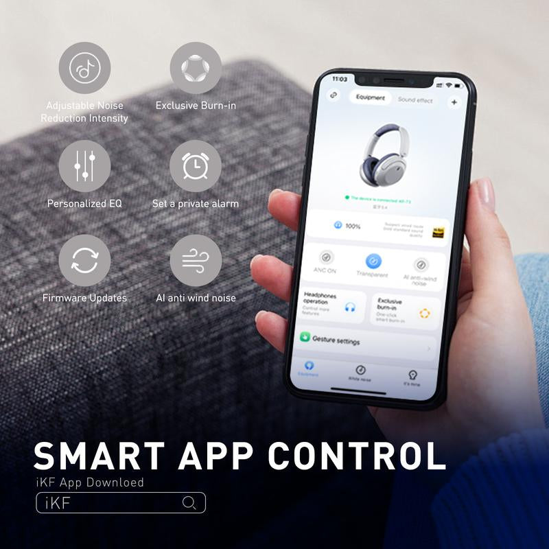 Long battery life headphones 125 hours IKF T3