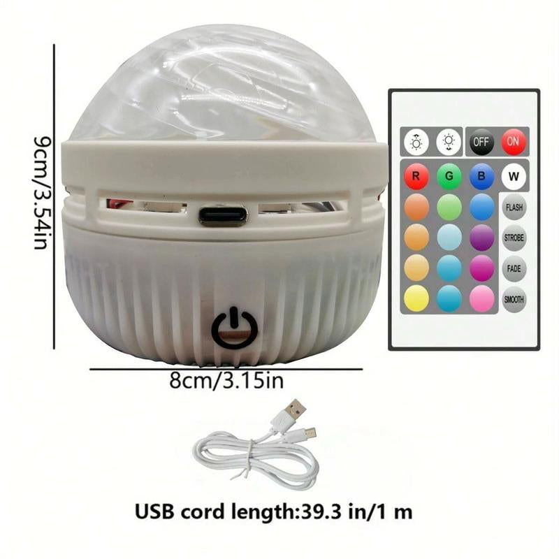 Black Hole Aurora Projector showing USB details and remote control for colorful ambient effects