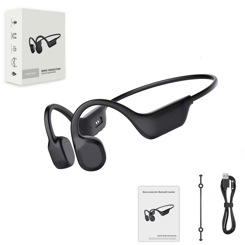 Sweatproof bone conduction earbuds in use