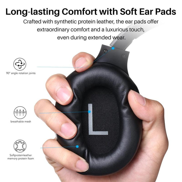 TOZO HT2 Hybrid Active Noise Cancelling Headphones, Wireless over Ear Bluetooth Headphones Electronic Audio Headset Earbud Noisecancellingheadphones Gym Traveling