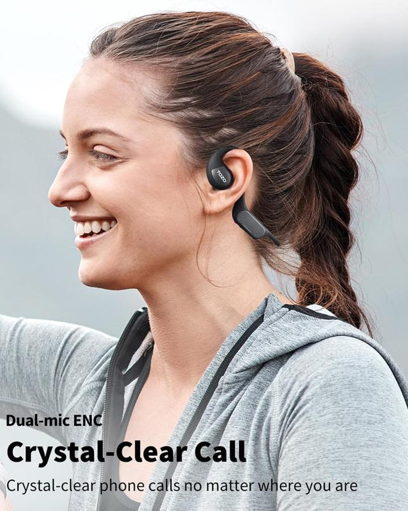 TOZO Openreal Open Ear Headphones Bluetooth 5.3 Air Conduction Wireless Headphones Sport Earbuds with Premium Sound Audio Connection Wireless Earphone Open-Ear Headphone Fathersdaygift