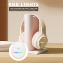 Kids Bluetooth Headphones, Kids Headphones Wireless with LED Light Up, Built-In Mic, Over-Ear Bluetooth 5.3 Headphones for School Travel Ipad Tablet 6-18 Years Boy Girl