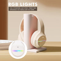 Kids Bluetooth Headphones, Kids Headphones Wireless with LED Light Up, Built-In Mic, Over-Ear Bluetooth 5.3 Headphones for School Travel Ipad Tablet 6-18 Years Boy Girl