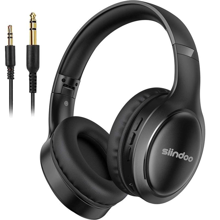 Siindoo Bluetooth wireless over-ear headphones with deep bass