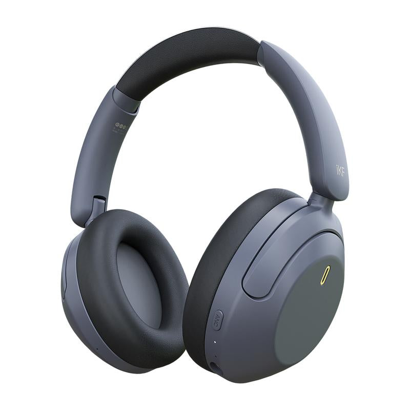 IKF T3 Wireless Noise Cancelling Headphones – Bluetooth 5.3, Deep Bass, 125H Playtime, Foldable Over-Ear Headset with Mic