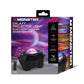 Galaxy Star Projector Night Light in packaging, features Bluetooth speaker and sound machine for relaxing ambiance.