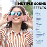 [Freeship] Christmas Gift, Wireless On-Ear Headphones, Stereo Headphones with Microphone, Immersive Bass, Foldable Design,Usb-C Charging Port, FM Radio, SD/TF, Sports & Gaming Headphones