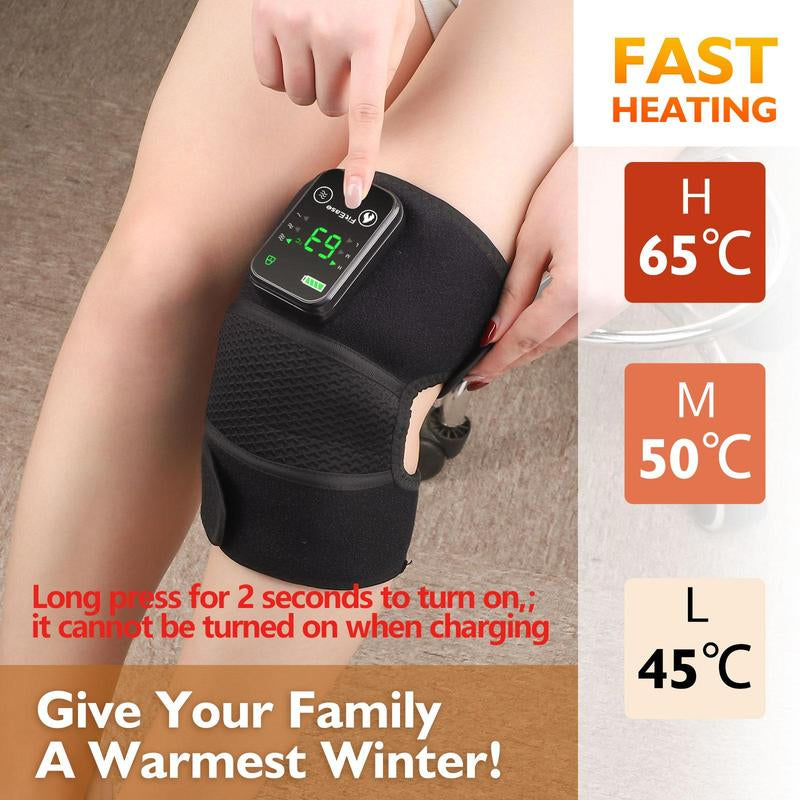 Heated Vibration Knee Massager Intelligent Knee Shoulder Pad Hot Compress USB Charging Pad, New Year & Winter Gift, Christmas Gift, Stocking Fillers, Massagers