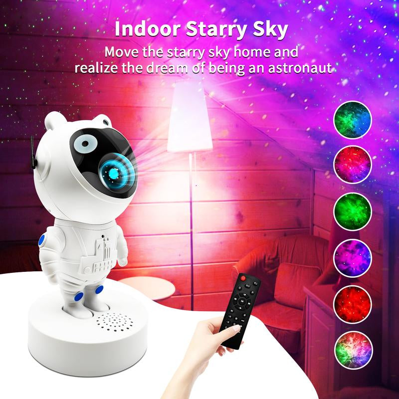 Astronaut Galaxy Projector with Timer and Remote, Nebula Ceiling LED Lamp with Bluetooth Speaker Best Gift for Kids Room Decor Aesthetic Birthdays