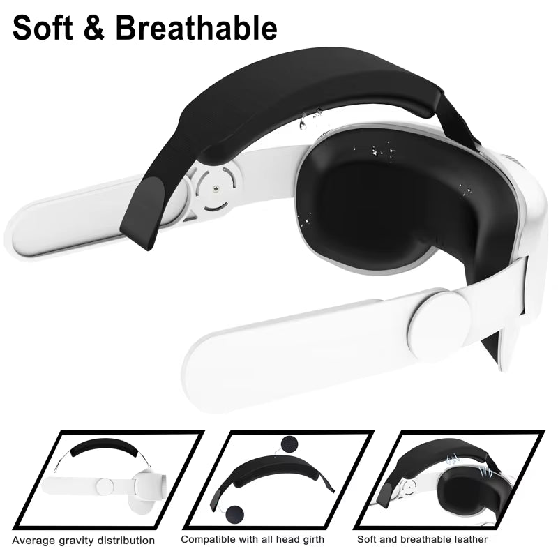 HUNDAI Design for Meta Quest 2/Quest 3/Quest 3S Elite Strap Adjustable Head Strap