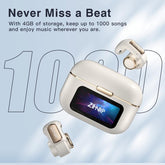 ZIHNIC S12 Open Earbuds, Wireless Headphones, LED Lights Touchscreenlight-Weight Earbuds Built-In Microphone, Power Digital Display,Stable Fit, Fast Charge ,36 Hours Playtime,Fast Pair,Clear Sound,Sweatproof,Charging Case, Android/Ios