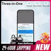 BT 6.1 AI Translator Headphones Type-C Rechargeable Open Ear Headphones 144 Language AI Wireless Earbuds for Travel and Business