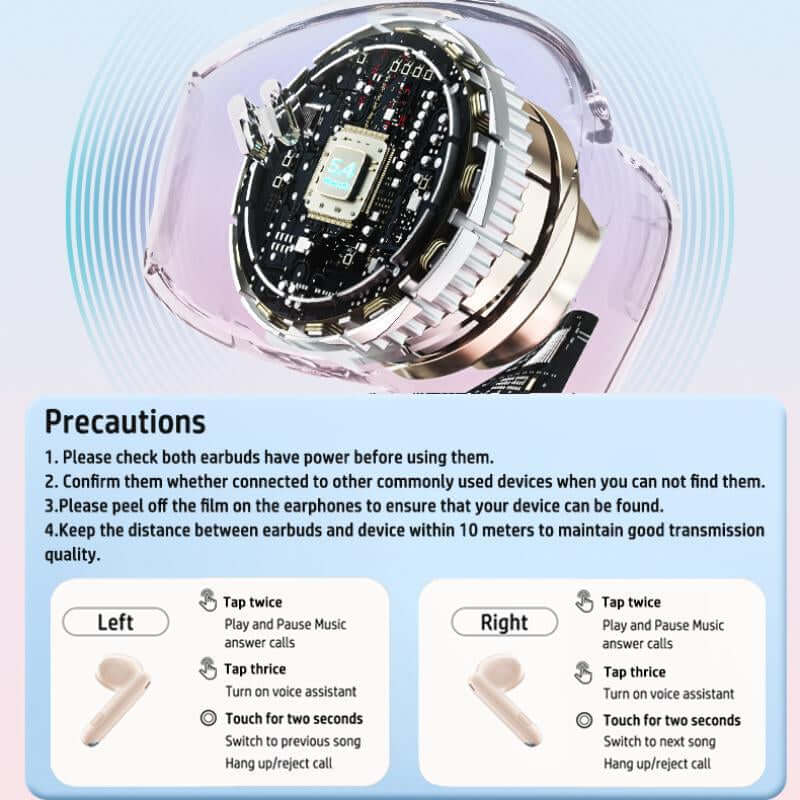 HP Wireless Earbuds, Semi-In-Ear Design Noise Cancelling Headphones, Stereo Bass Earphones, IPX4 Waterproof Sports Earphones, Lightweight Wireless Earbuds, Stereo Sound Headphone, Electronic