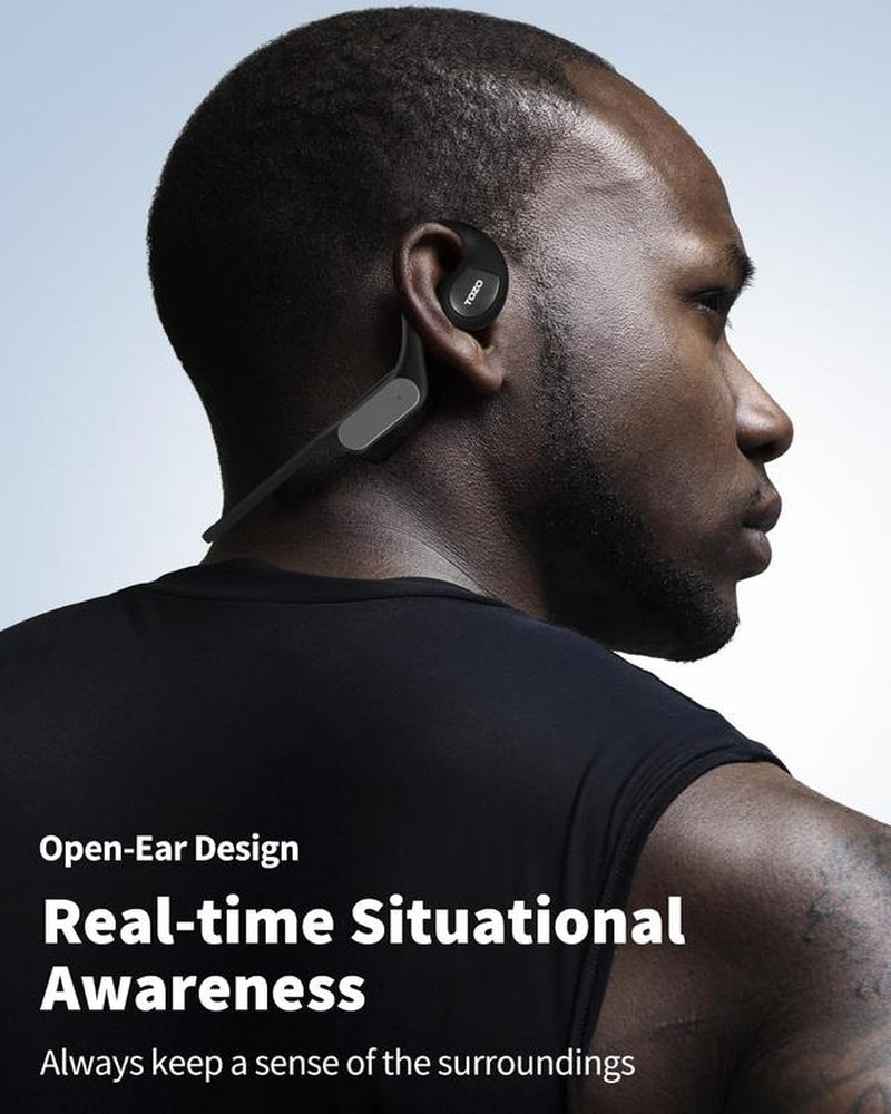 TOZO OpenReal Open‑Ear Headphones | Bluetooth 5.3 Air‑Conduction Sport Earbuds