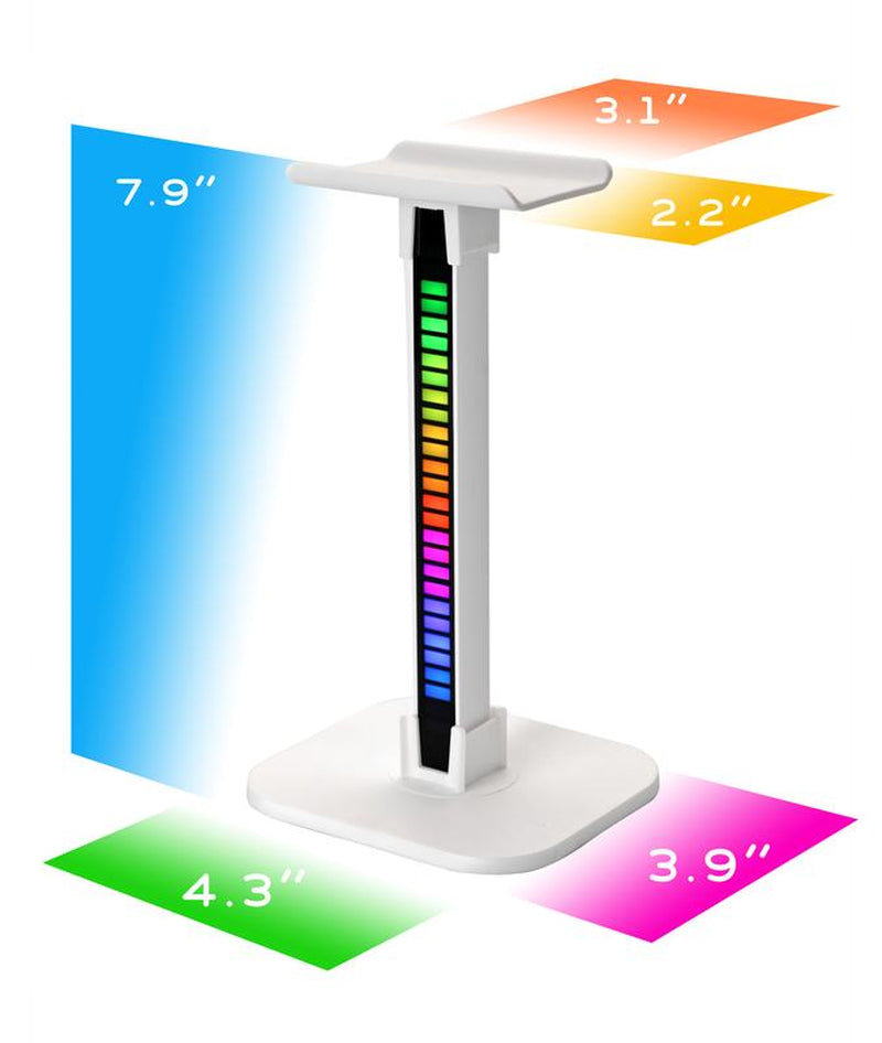 Headphone Stand, Headset Holder, Suitable for Over-Ear Headphones, Gaming Accessories, Tabletop Setup. (White) Aluminum Alloy