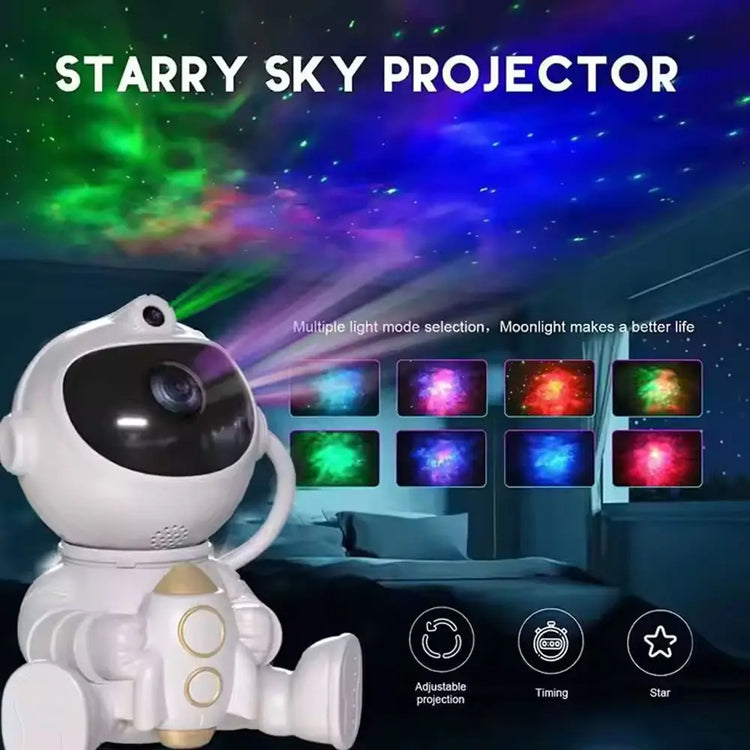 Astronaut Design Projector Night Light, USB Rechargeable Galaxy Projector Light with Remote Control, Decorative Light for Bedroom, Living Room, Home Decor