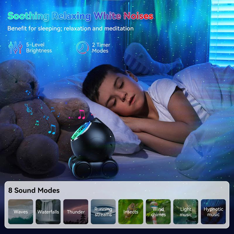 Galaxy Projector, Star Projector for Bedroom, Night Lights for Kids Room with White Noise, Bluetooth Speaker, Timer and Remote, Room Decor, Gifts for Kids, Adults, Birthday,Audio,Space,Starry